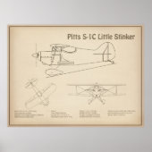 Pitts S-1C - Flugzeugkonzepte SD Poster (Vorne)