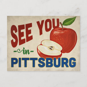 Pittsburg California Apfel - Vintage Reise Postkarte