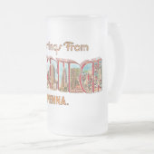 Pittsburg Gruß Mattglas Bierglas (VorderseiteRechts)