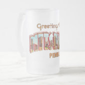 Pittsburg Gruß Mattglas Bierglas (Vorderseite Links)