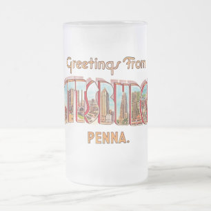 Pittsburg Gruß  Mattglas Bierglas