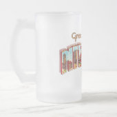 Pittsburg Gruß Mattglas Bierglas (Links)