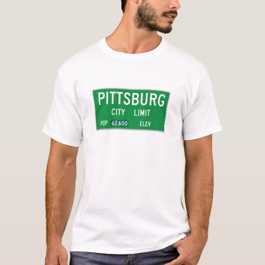 Pittsburg-Stadt-Grenzen T-Shirt (Vorderseite)
