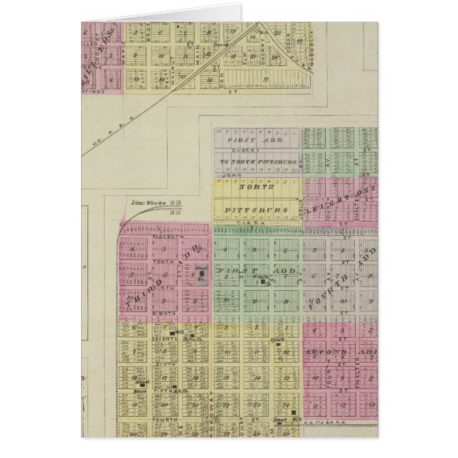 Pittsburg, Walnut, Beulah und Lichfield, Kansas (Vorne)