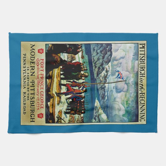 Pittsburgh am Anfang Geschirrtuch (Horizontal)