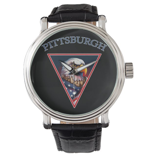 Pittsburgh American Bald Eagle Armbanduhr (Vorderseite)