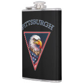 Pittsburgh American Bald Eagle Flachmann (Links)