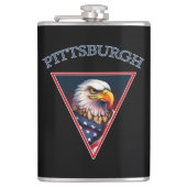 Pittsburgh American Bald Eagle Flachmann (Vorderseite)