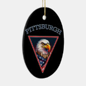 Pittsburgh American Bald Eagle Keramik Ornament (Rechts)