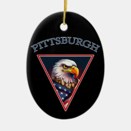 Pittsburgh American Bald Eagle Keramik Ornament