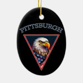 Pittsburgh American Bald Eagle Keramik Ornament (Hinten)