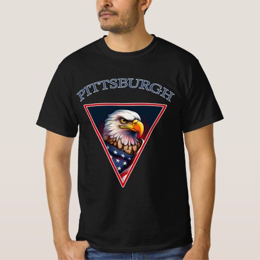 Pittsburgh American Bald Eagle T-Shirt (Vorderseite)