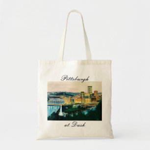 Pittsburgh an der Dämmerungs-Tasche Tragetasche