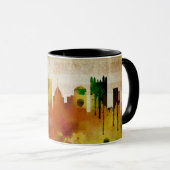 Pittsburgh, Aquarell-Stadt-Skyline PAs | Tasse (VorderseiteRechts)