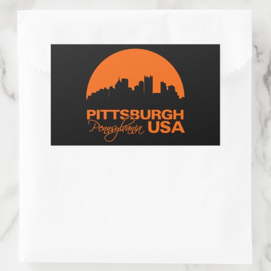 PITTSBURGH-Aufkleber - anpassbar Rechteckiger Aufkleber (Tasche)