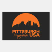 PITTSBURGH-Aufkleber - anpassbar Rechteckiger Aufkleber (Vorderseite)