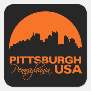 PITTSBURGH-Aufkleber Quadratischer Aufkleber