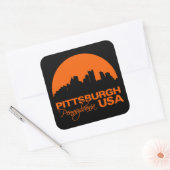 PITTSBURGH-Aufkleber Quadratischer Aufkleber (Umschlag)