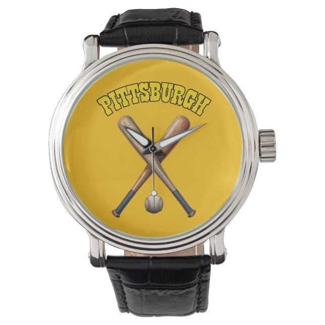 Pittsburgh Baseball Armbanduhr (Vorderseite)