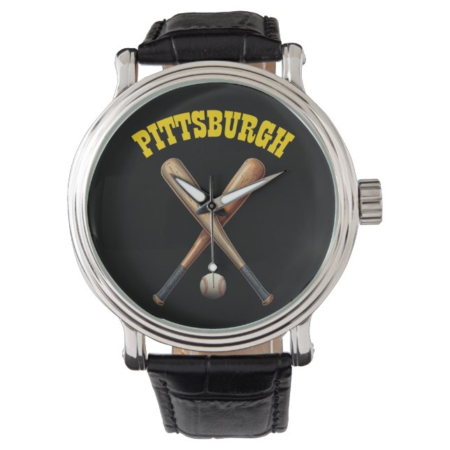 Pittsburgh Baseball Armbanduhr (Vorderseite)