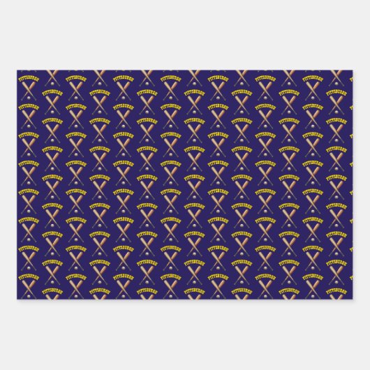 Pittsburgh Baseball Geschenkpapier Set (Vorderseite 3)