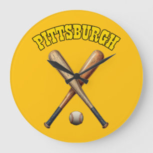 Pittsburgh Baseball Große Wanduhr