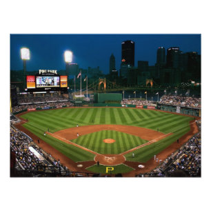 Pittsburgh Baseball in der Nacht Fotodruck