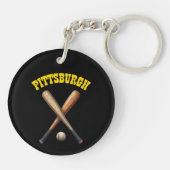Pittsburgh Baseball Schlüsselanhänger (Rückseite)