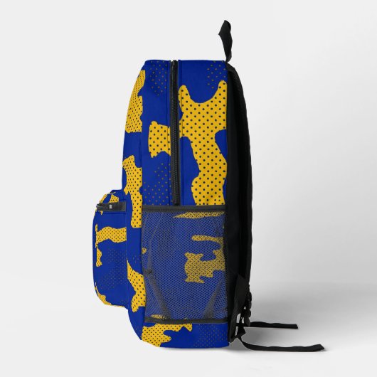 Pittsburgh Blue & Gold Camo Printed Bedruckter Rucksack (Rechts)