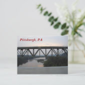 Pittsburgh Bridge Postcard Postkarte (Stehend Vorderseite)