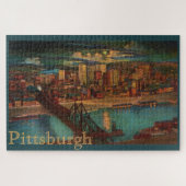 Pittsburgh by Moonlight große Puzzle (Horizontal)