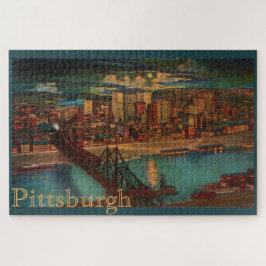 Pittsburgh by Moonlight große Puzzle