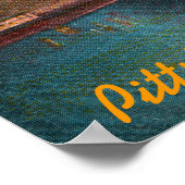 Pittsburgh by Moonlight Poster (Ecke)