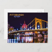 Pittsburgh by Night Postkarte (Vorne/Hinten)