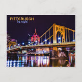 Pittsburgh by Night Postkarte (Vorderseite)