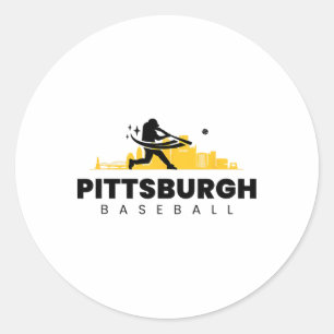 Pittsburgh Bysebyll Vintag Minimalistisch Retro By Runder Aufkleber