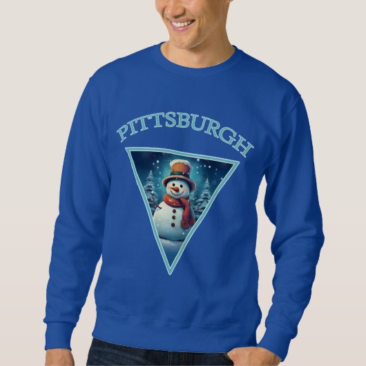 Pittsburgh Christmas Snowman Sweatshirt (Vorderseite)