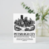 Pittsburgh City Pennsylvania USA Postkarte (Stehend Vorderseite)