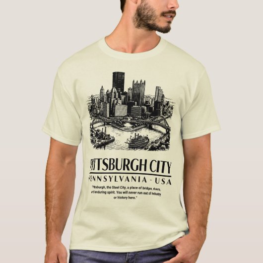 Pittsburgh City Pennsylvania USA T-Shirt (Vorderseite)