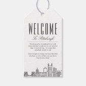 Pittsburgh City Skyline | Begrüßungsnachricht Geschenkanhänger (Vorderseite)