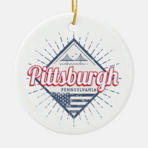 Pittsburgh City United Staaten Pennsylvania USA Keramik Ornament