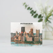 Pittsburgh Cityscape Postkarte (Stehend Vorderseite)