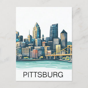 Pittsburgh Cityscape Postkarte
