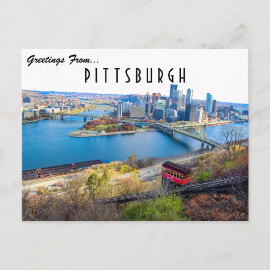 Pittsburgh Cityscape Postkarte (Vorderseite)