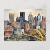 Pittsburgh Cityscape Postkarte (Vorderseite)