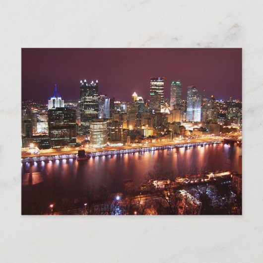 Pittsburgh Cityscape Postkarte (Vorderseite)