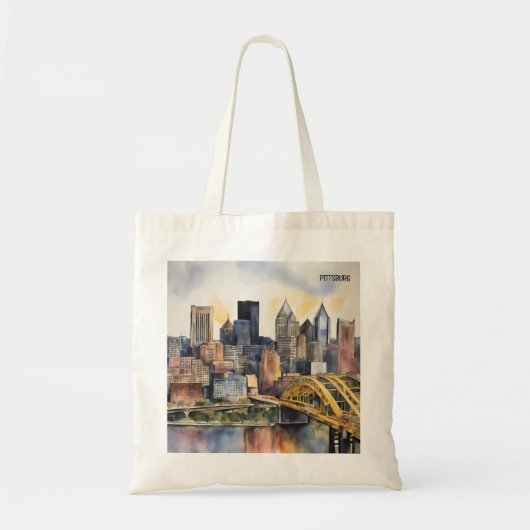 Pittsburgh Cityscape Tragetasche (Vorne)