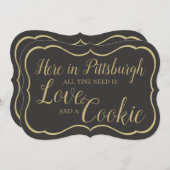 Pittsburgh Cookie Table Alle Yinz brauchen Untersc Einladung (Vorne/Hinten)