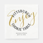 Pittsburgh Cookie Table Gunst Bag Serviette (Vorderseite)