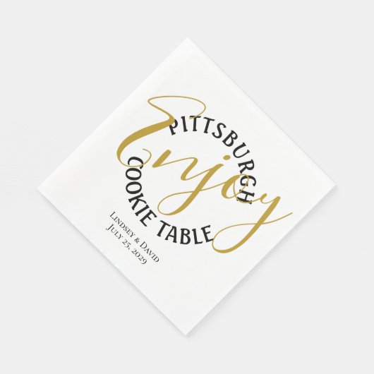 Pittsburgh Cookie Table Gunst Bag Serviette (Ecke)